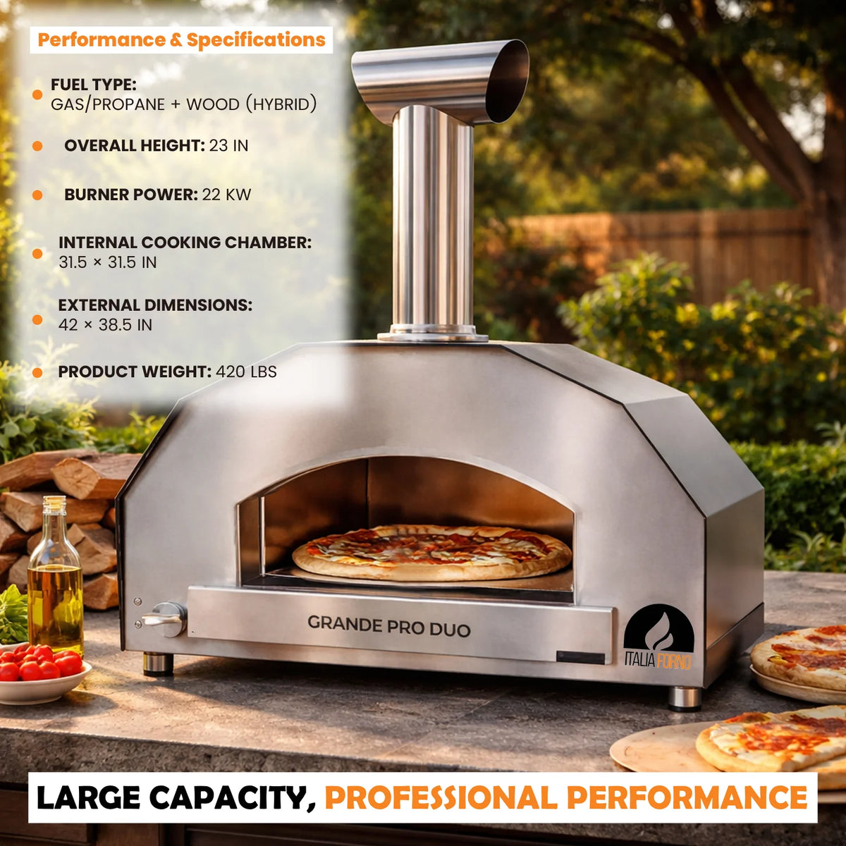 Grande Pro Duo Gas Pizza Oven by ItaliaForno