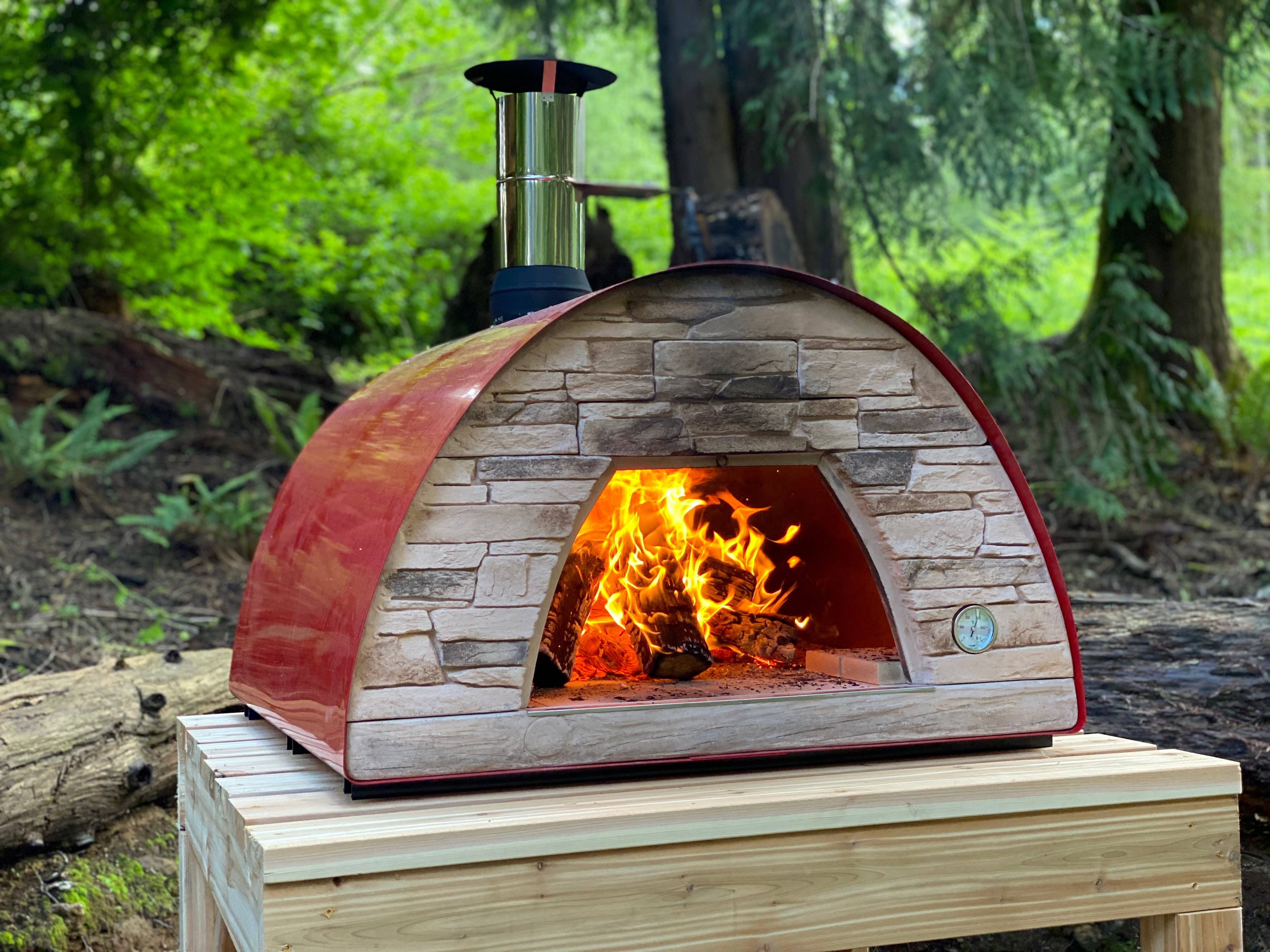 MAXIMUS PRIME LARGE PORTABLE PIZZA OVEN RED