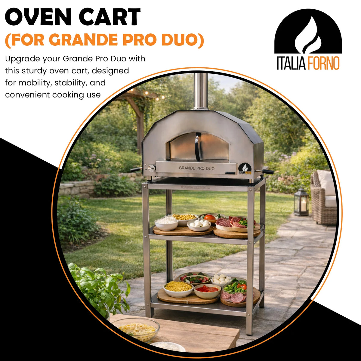 Grande Pro Duo Oven Cart by ItaliaForno