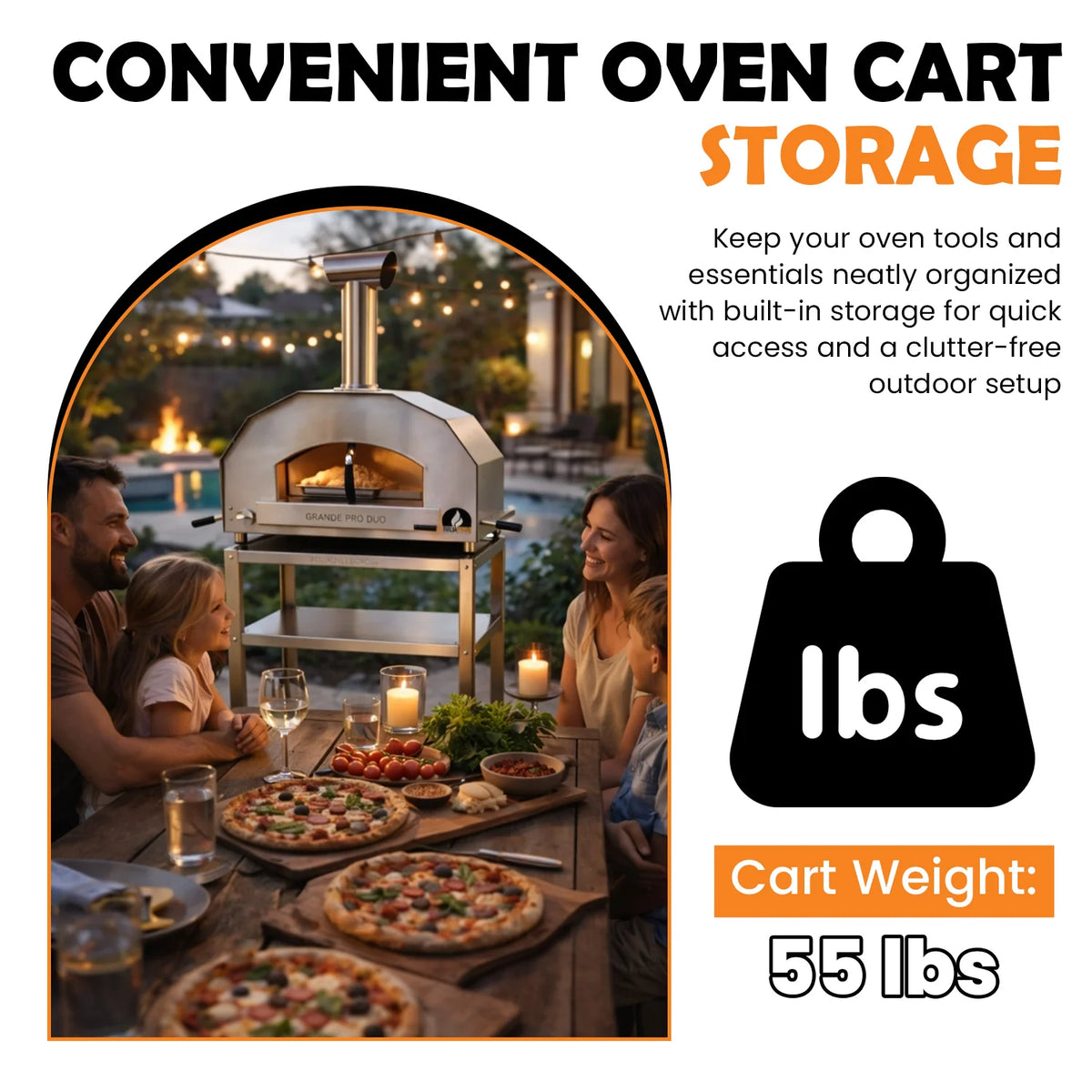 Grande Pro Duo Oven Cart by ItaliaForno