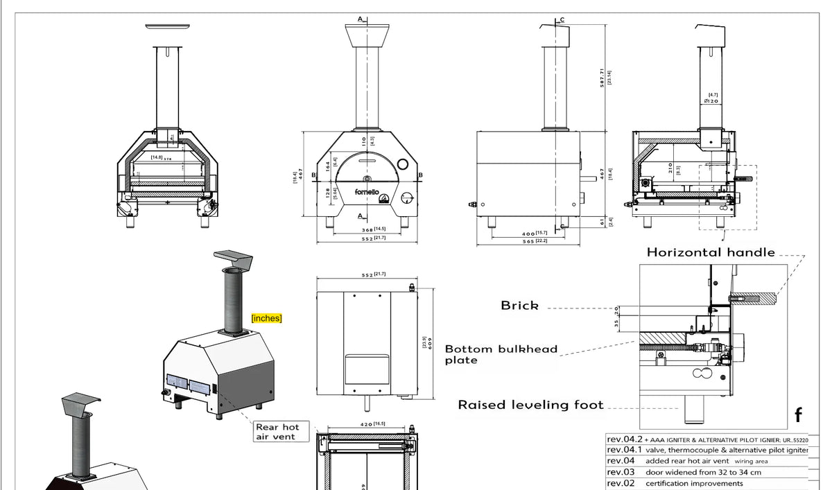 Fornello Compact Gas Pizza Oven by ItaliaForno