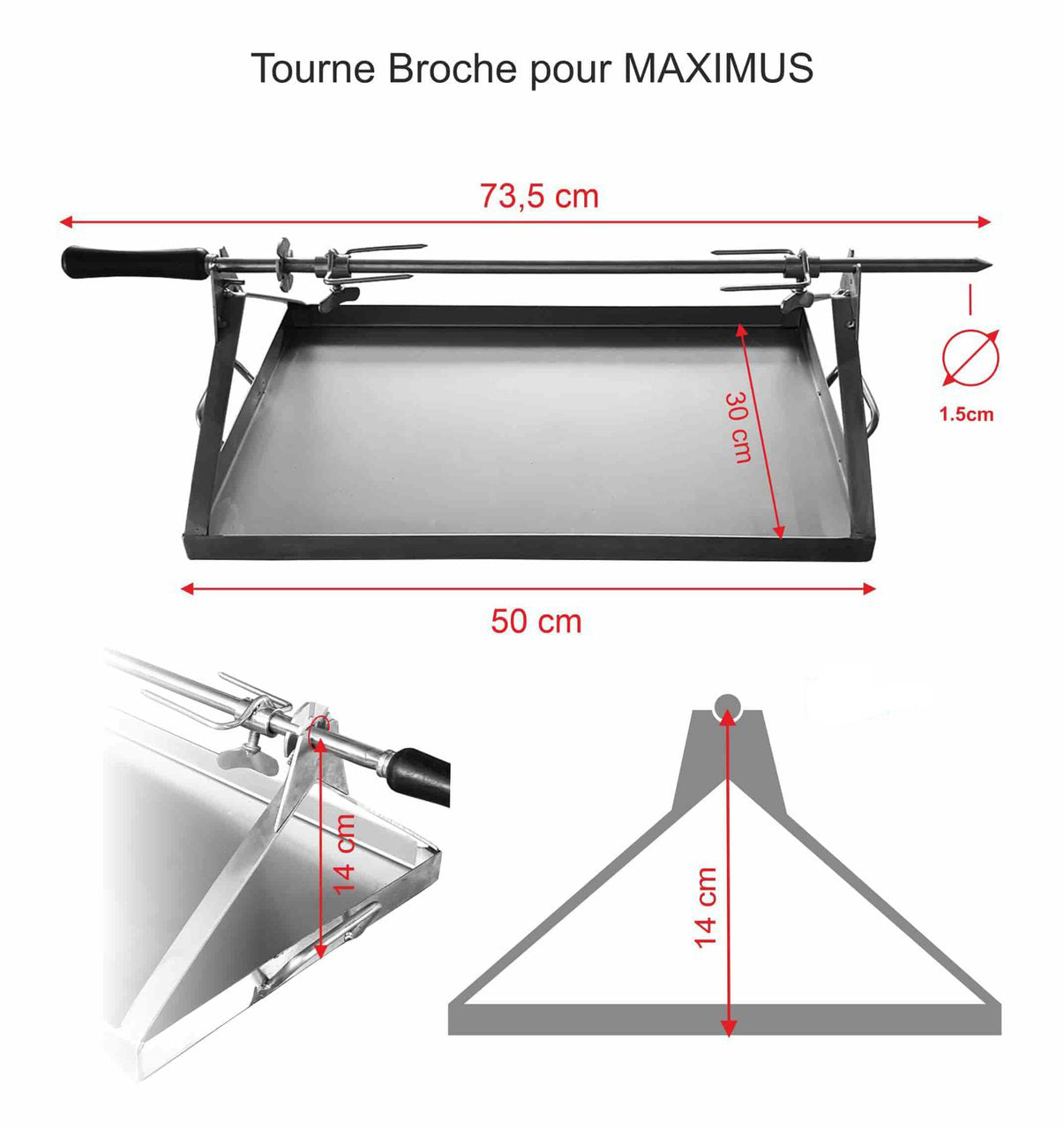 MAXIMUS MOBILE PIZZA OVEN BLACK **BEST SELLER*