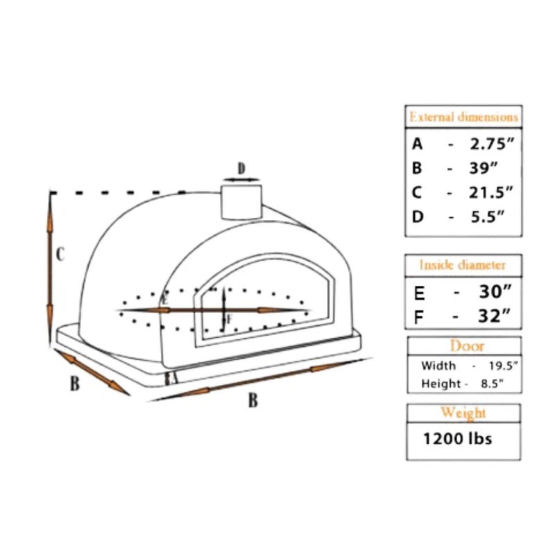 RUSTIC ARCH PIZZAIOLI PREMIUM PIZZA OVEN